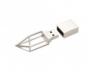 USB 2.0- флешка на 32 Гб Геометрия (Серебристый)