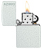 Зажигалка ZIPPO Logo с покрытием Glacier, латунь/сталь, белая, матовая, 38x13x57 мм - Фото 3