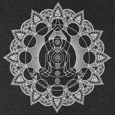 Футболка женская Chakraday, черный меланж