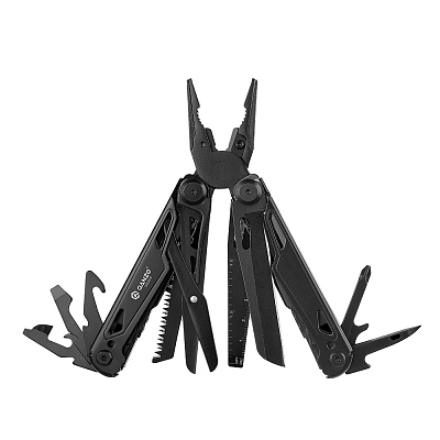 Мультитул Ganzo G303 24 в 1 черный с полноразмерными ножницами