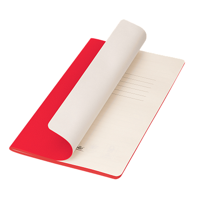 Блокнот Корса слим (Corsa slim), красный (Красный, бежевый)