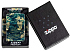 Зажигалка ZIPPO Eastern с покрытием 540 Tumbled Brass, латунь/сталь, зеленая, 38x13x57 мм - Фото 6