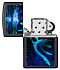 Зажигалка ZIPPO Lock Ness с покрытием Black Light, латунь/сталь, черная, матовая 38x13x57 мм - Фото 3