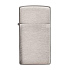 Зажигалка ZIPPO Slim® с покрытием Brushed Chrome, латунь/сталь, серебристая, матовая, 29x10x60 мм - Фото 2