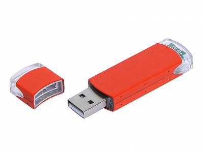 USB 3.0- флешка промо на 32 Гб прямоугольной классической формы (Оранжевый)