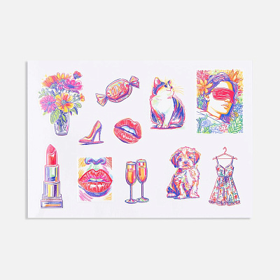 Стикерпак UV-DTF Thematic 8 марта