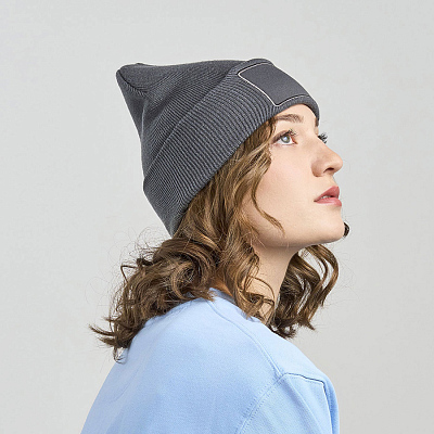 Шапка вязаная  двойная Wind-S с патчем