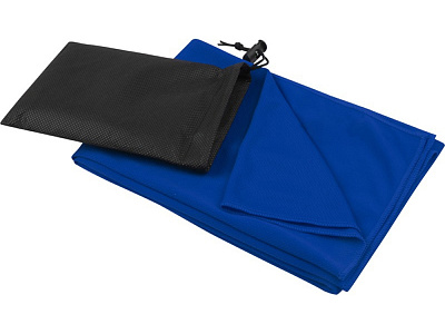 Полотенце спортивное Lucas из переработанного полиэстера, 50х100 см (Ярко-синий)