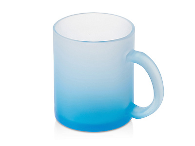 Стеклянная матовая кружка с градиентом для сублимации Омбре (Синий)