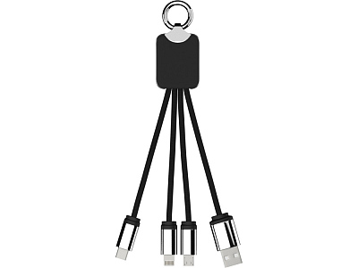 Кабель 3 в 1 с брелоком и подсветкой