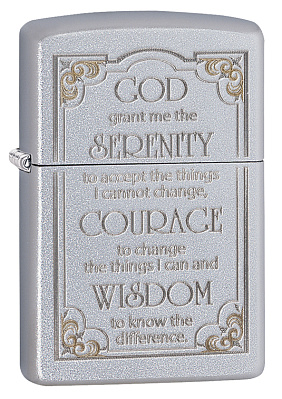 Зажигалка ZIPPO Classic с покрытием Satin Chrome™, латунь/сталь, серебристая, матовая, 38x13x57 мм (Серебристый)