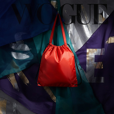 Сумка-рюкзак для покупок LUKMORY, красная