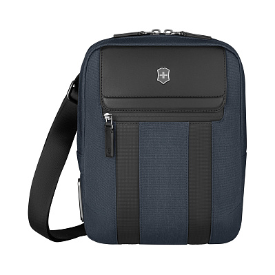 Сумка через плечо VICTORINOX Architecture Urban 2 Crossbody Bag,синий полиэстер/кожа 9x22x28 см,6л