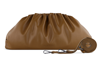 Сумка-пауч женская большая BUGATTI Mila, коньячная, полиуретан, 42 x 11 x 25 см