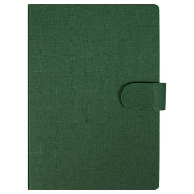 Блокнот А5 Tasmania, в твердой обложке со стикерами в линейку  (Зеленый)