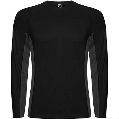 Спортивная футболка SHANGHAI L/S мужская, БЕЛЫЙ/КОРОЛЕВСКИЙ СИНИЙ S (Черный/Темный графит)