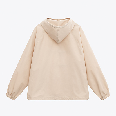 Ветровка (анорак) оверсайз унисекс Риссман (Rissman), бежевая