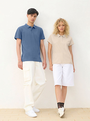 Рубашка поло женская Pulse Women, серо-бежевая