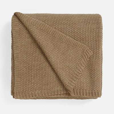 Плед Longview, коричнево-бежевый меланж