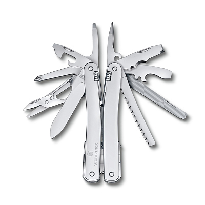 Мультитул VICTORINOX SwissTool Spirit MX, 105 мм, 24 функции, серебристый, в нейлоновом чехле