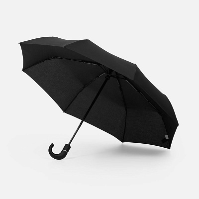 Зонт складной Hooklook, черный (Чёрный)