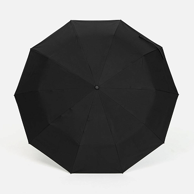 Зонт обратного сложения inLoop с ручкой-карабином, черный