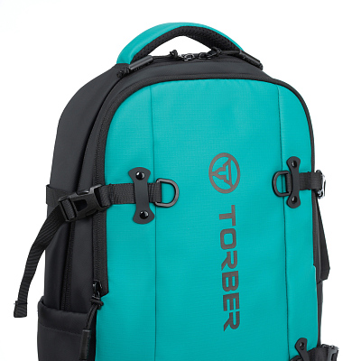 Рюкзак спортивный TORBER Xtreme 18", зелёный/чёрный, 31 х 12 х 46 см, 17л
