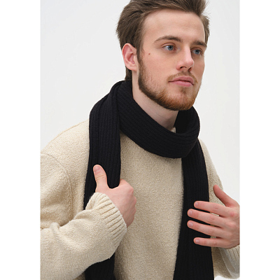 Шарф Forges вязаный, черный