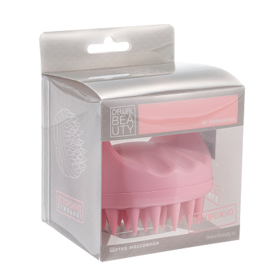 Щетка Dewal Beauty массажная для мытья головы, цвет розовый, 8 х 8,5 см