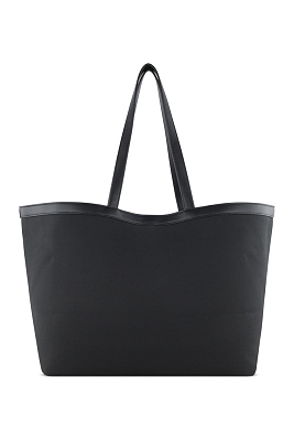 Сумка-тоут женская большая BUGATTI Elena, черная, канвас, полиуретан, 58 x 22 x 31,5 см