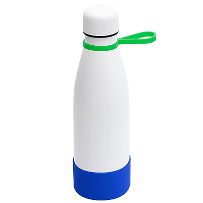 Термобутылка герметичная вакуумная Olivia To Go, белый/зелёный/синий (Белый/зеленый/синий)