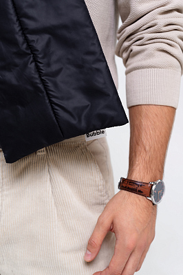 Шарф Bubble, стёганый (черный)