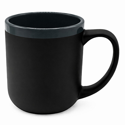 Кружка Barrel, софт-тач, чёрно-серая (Чёрно-серый)