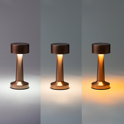 Настольная лампа REIKI cо встроенной батареей HF-8, розовое золото