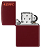 Зажигалка ZIPPO Logo с покрытием Merlot, латунь/сталь, бордовая, глянцевая, 38x13x57 мм - Фото 4