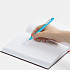 Ручка шариковая Swiper Soft Touch, голубая с белым - Фото 4