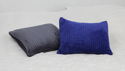 Плед "Волна", темно-синий