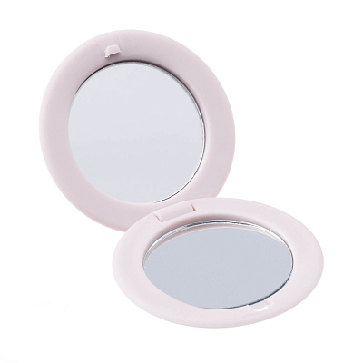 Зеркало Dewal Beauty серия "Прованс" карманное круглое, цвет розовый
