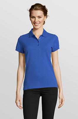 Рубашка поло женская People 210, ярко-синяя (royal)