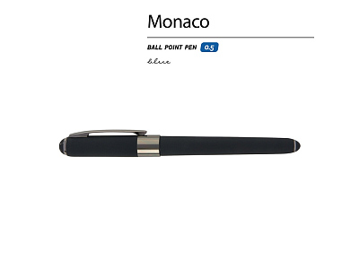 Ручка пластиковая шариковая Monaco софт-тач