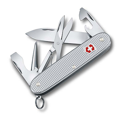 Нож перочинный VICTORINOX Pioneer X, 93 мм, 9 функций, алюминиевая рукоять  (Серебристый)