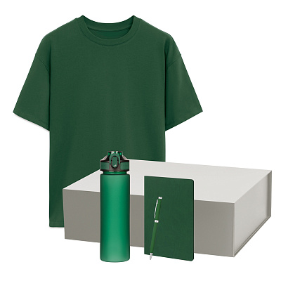 Набор с одеждой RUST NEO (футболка, бутылка, ежедневник, ручка) , 3XL/4XL (Зеленый)