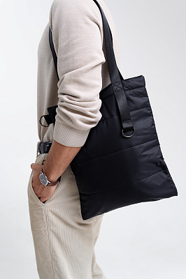 Шоппер Superbag Bubble New, со скрытой магнитной кнопкой (черный)