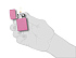 Зажигалка ZIPPO Slim® с покрытием Pink Matte, латунь/сталь, розовая, матовая, 29x10x60 мм - Фото 2
