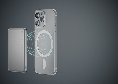 Беспроводной магнитный ПЗУ Olmio QM-15, серебро