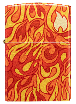 Зажигалка ZIPPO Fire с покрытием 540 Tumbled Brass, латунь/сталь, разноцветная, 38x13x57 мм