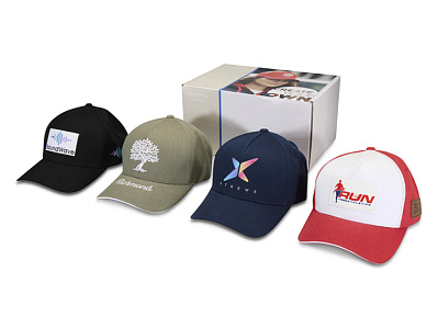 Коробка с образцами бейсболок из переработанных материалов (Белый) Коробка с образцами бейсболок из переработанных материалов (Белый)