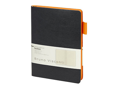 Ежедневник недатированный А5 Boston (Черный с оранжевым обрезом) Ежедневник недатированный А5 Boston (Черный с оранжевым обрезом)