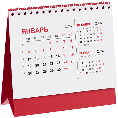 Календарь настольный Datio (Красный) Календарь настольный Datio (Красный)