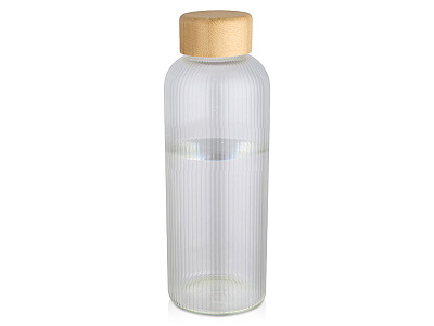 Стеклянная бутылка с бамбуковой крышкой Mirage (Прозрачный) Стеклянная бутылка с бамбуковой крышкой Mirage (Прозрачный)